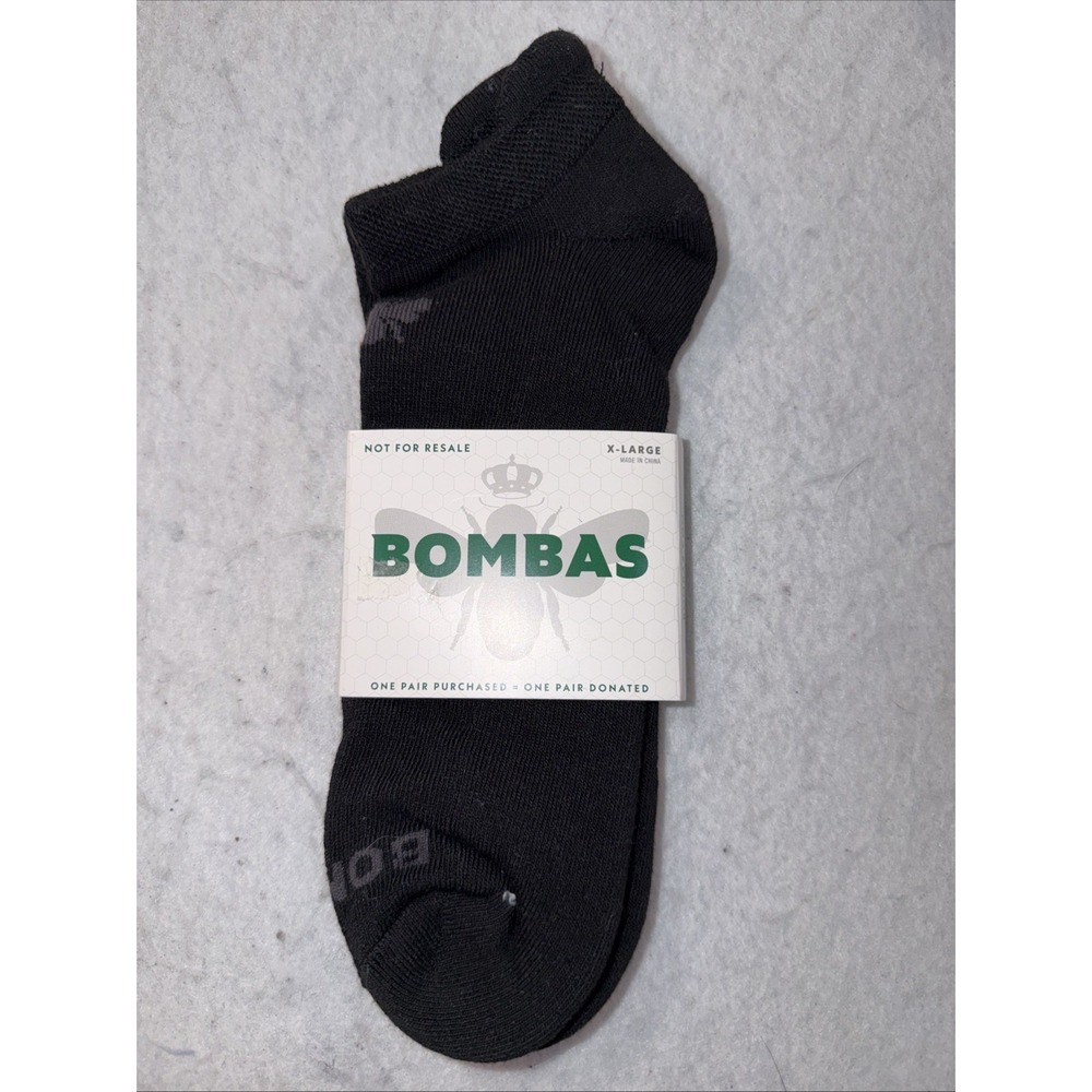 Bombas Socks Mens Black Ankle Size X Large Mens Antimicrobial Treatment NWT